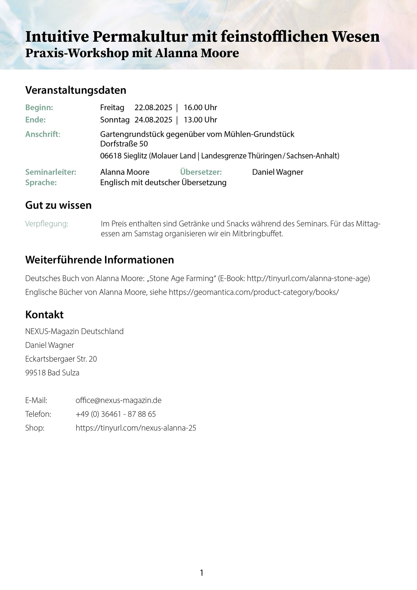 Intuitive Permakultur & feinstoffliche Wesen - Praxisseminar