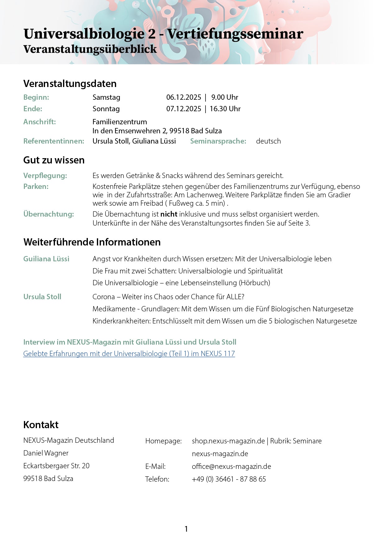 Universalbiologie - Vertiefungsseminar