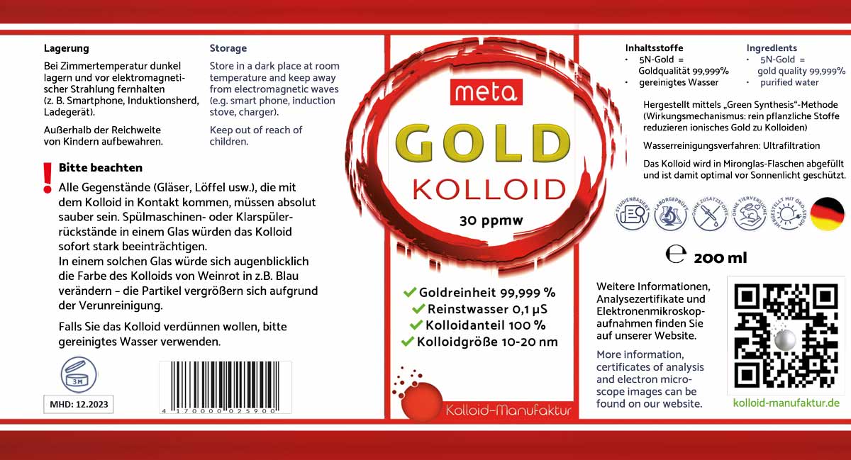 meta Goldkolloid (30 ppmw)