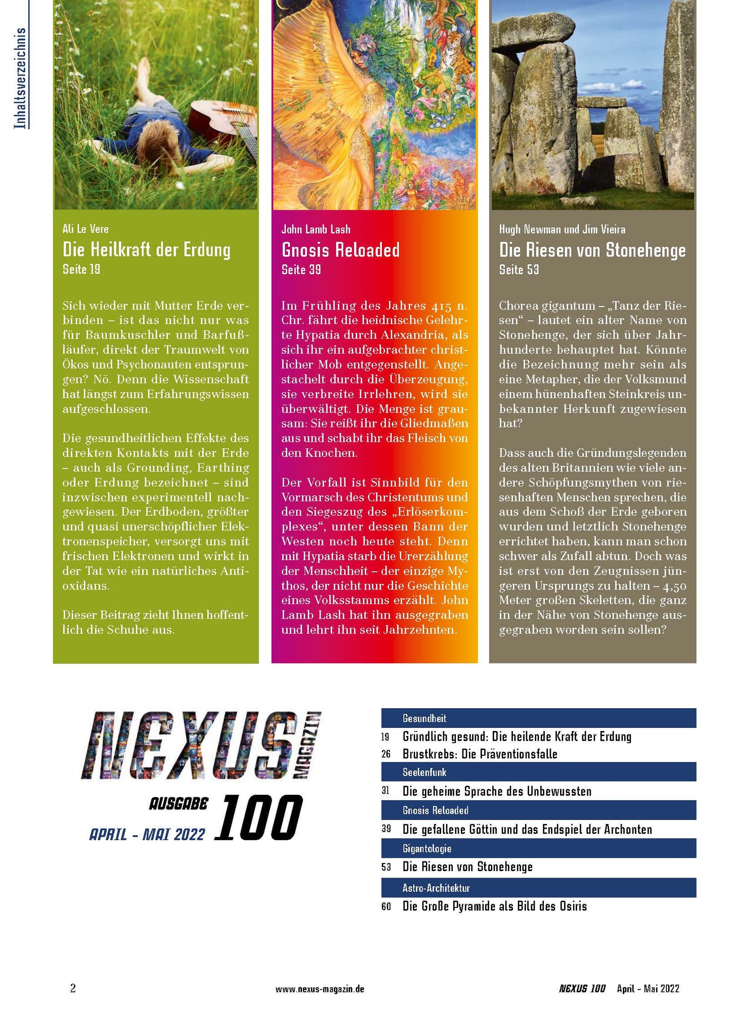 NEXUS-Magazin 100: Leseprobe (Print)