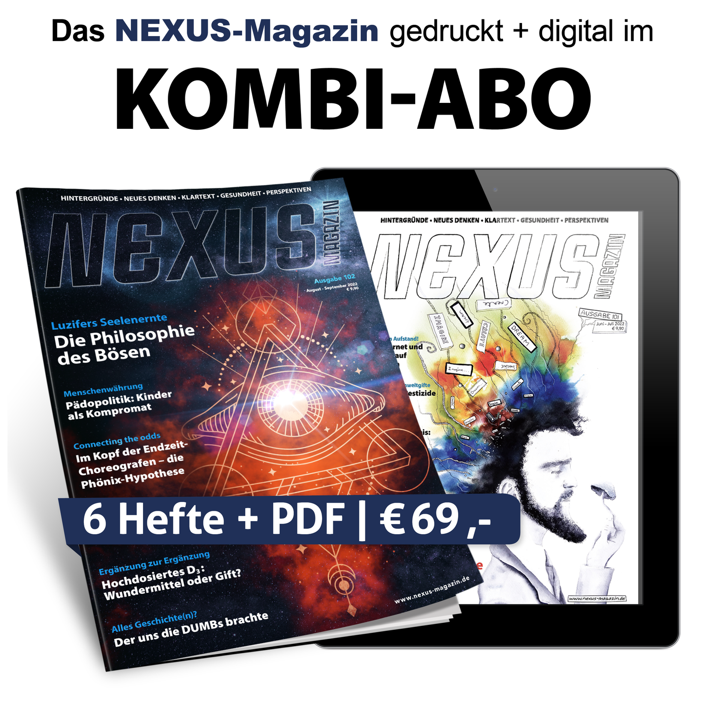 NEXUS-Magazin Jahresabonnement (Kombi-Abo Print & Digital)